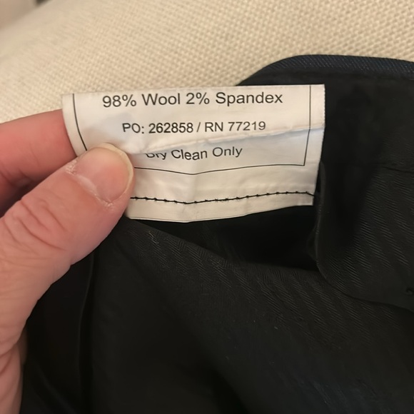 Kenneth Cole Awearness Chillflex Slim Fit Suit Separates Pants - Navy Blue - 32 - Picture 8 of 10